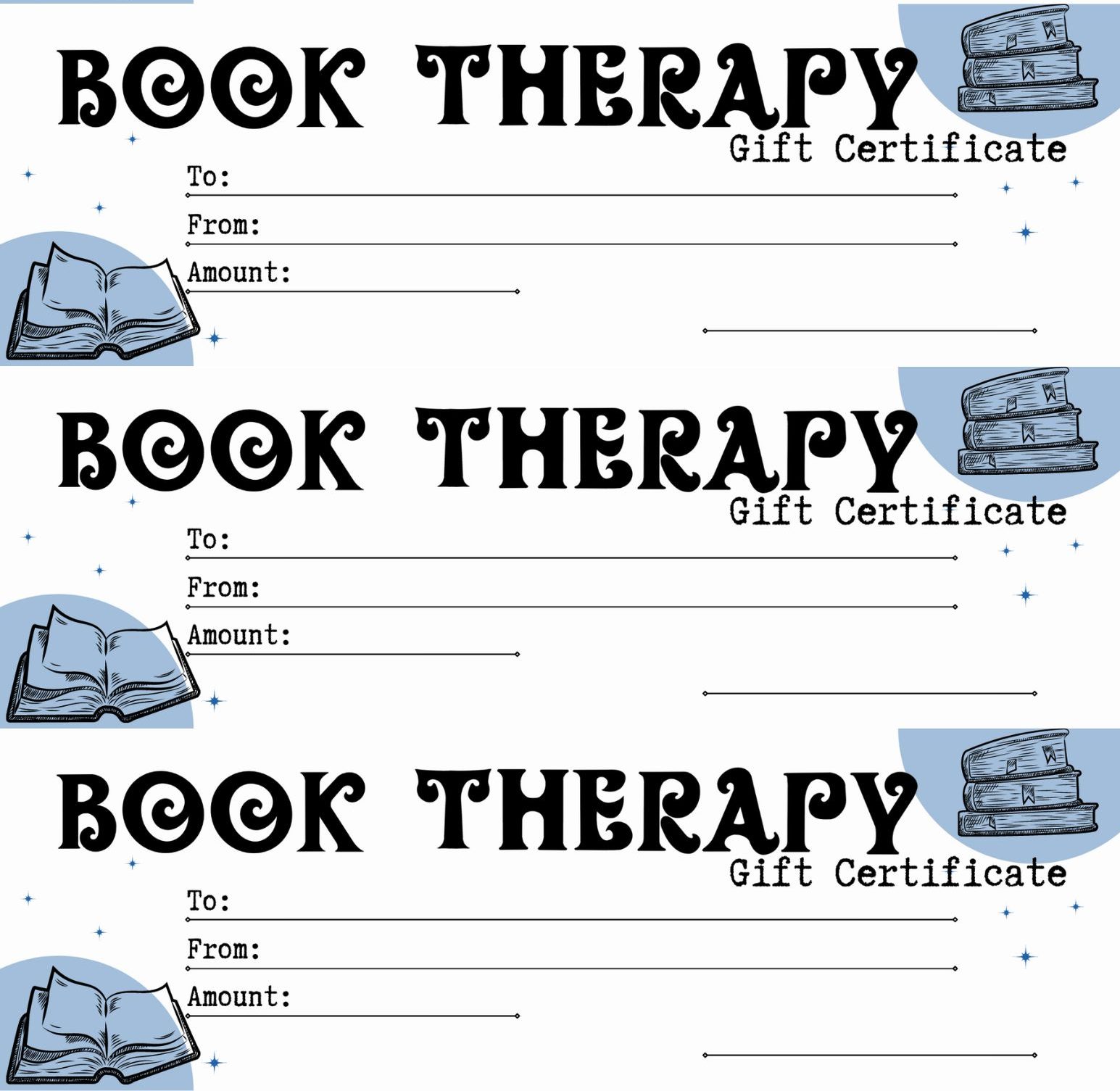 $5 Gift Certificate - BookTherapy